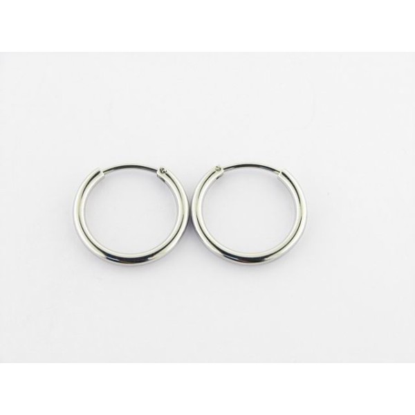 Lotus Pendientes Aro Acero