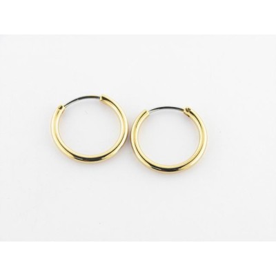 Lotus Pendientes Aro Acero Chapado