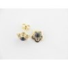 Pendientes Oro Piedra Azul