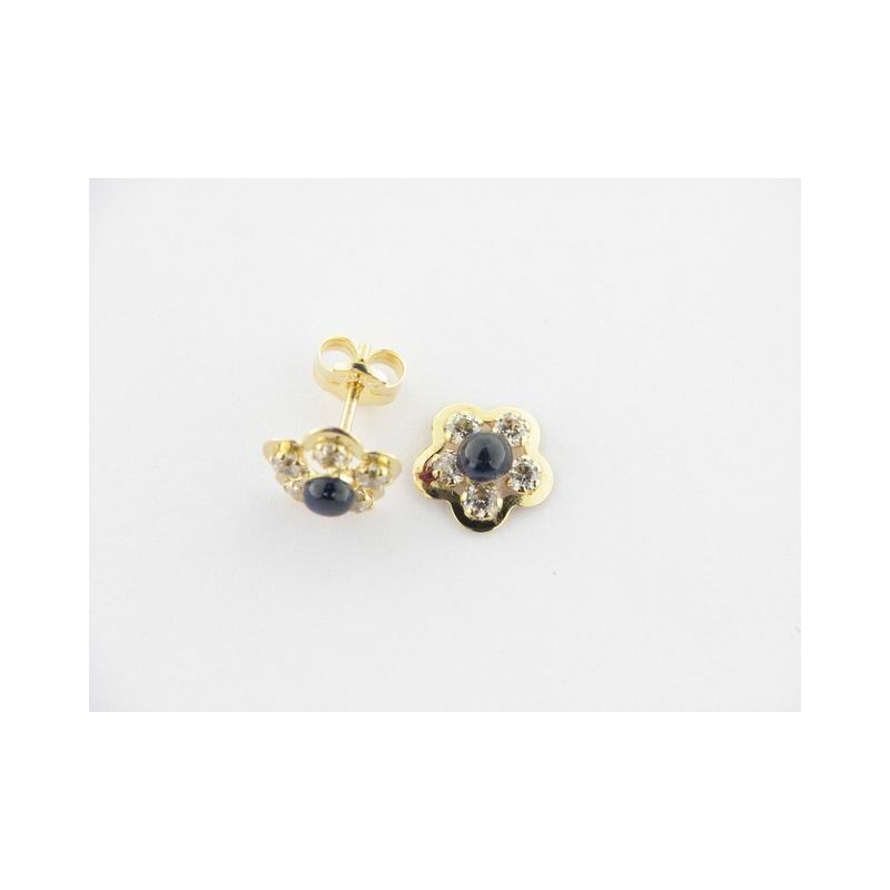 Pendientes Oro Piedra Azul