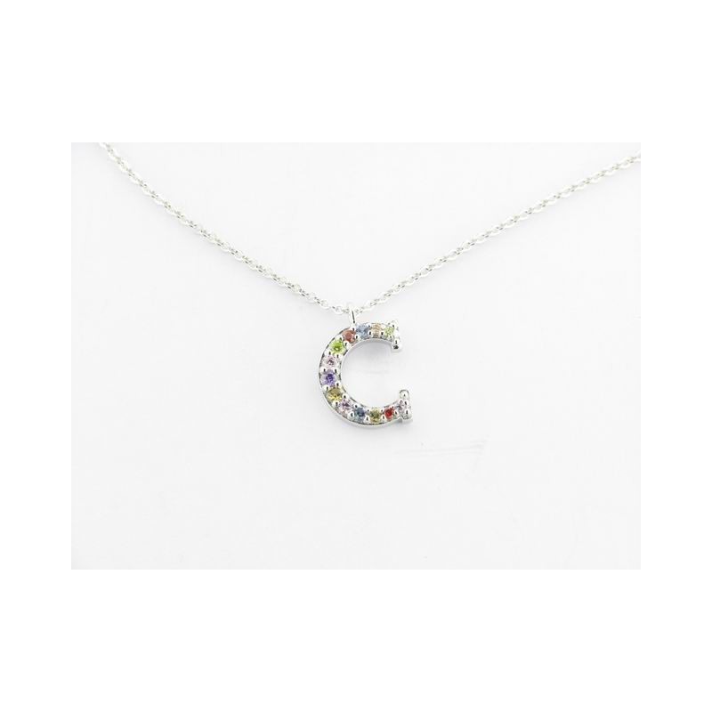 Lotus colgante plata inicial c