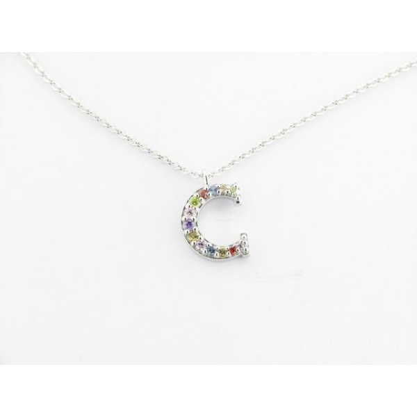 Lotus colgante plata inicial c