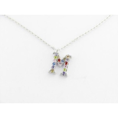 Lotus Colgante Plata Inicial M