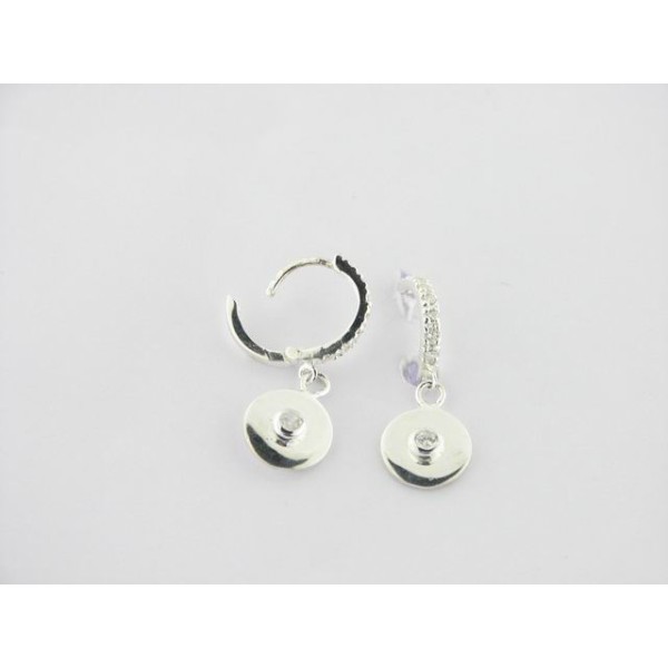 Pendientes aro plata circonitas