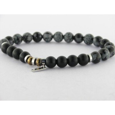 Lotus pulsera acero bolas gris