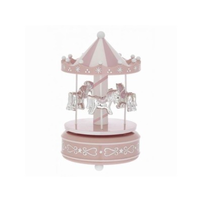 Carrusel Caballos Rosa