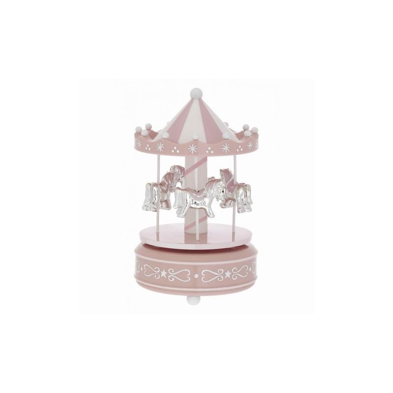 Carrusel Caballos Rosa