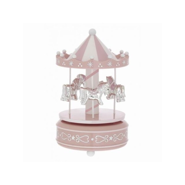 Carrusel Caballos Rosa