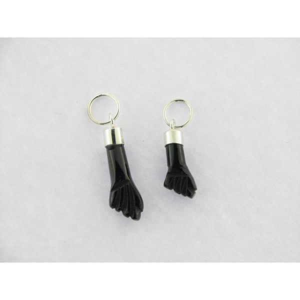 Colgante figa plata azabache