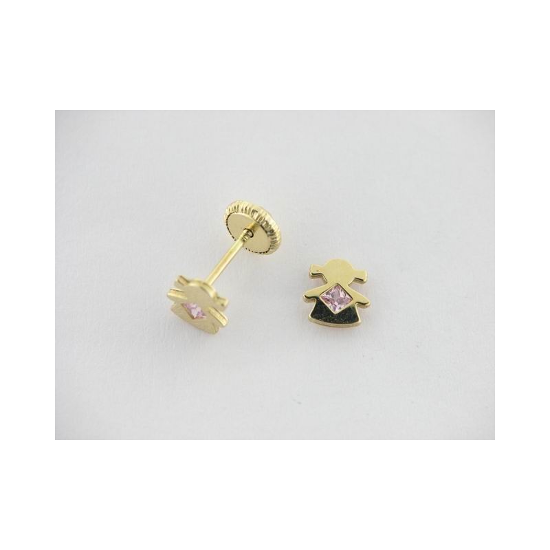 Pendientes oro piedra