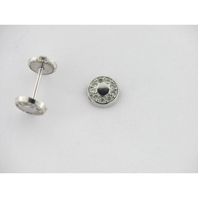 Pendientes Oro Blanco Piedras