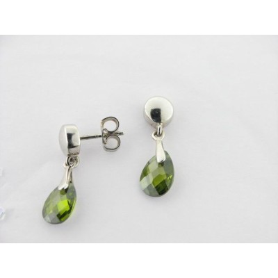Pendientes plata piedras