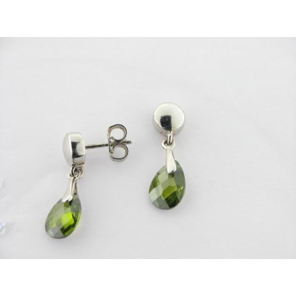 Pendientes plata piedras