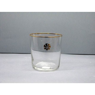 Vasos vidrio filo oro trisquel pack 6 unidades **