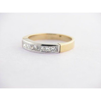 Sortija Oro Bicolor Diamantes