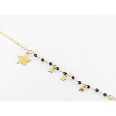 Pulsera plata chapada piedras