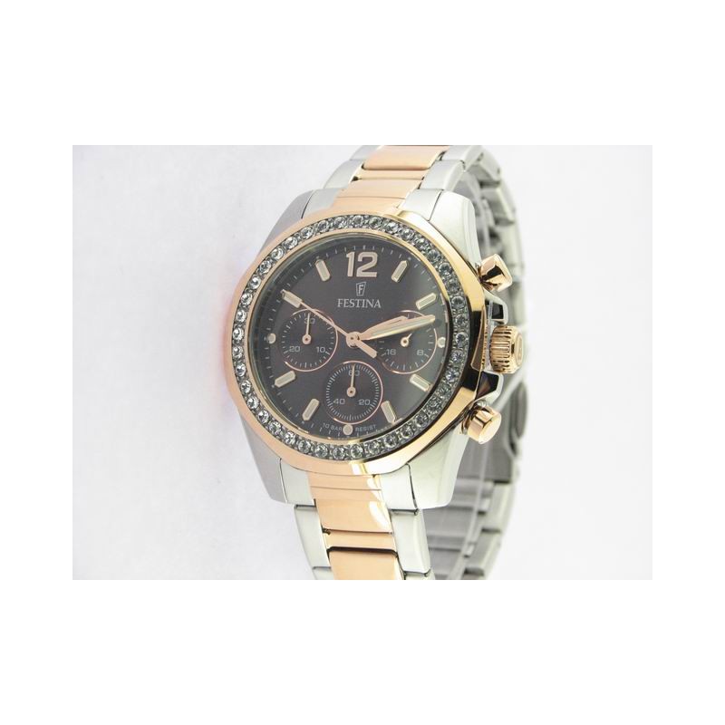 Festina Agujas Acero Bicolor Armys