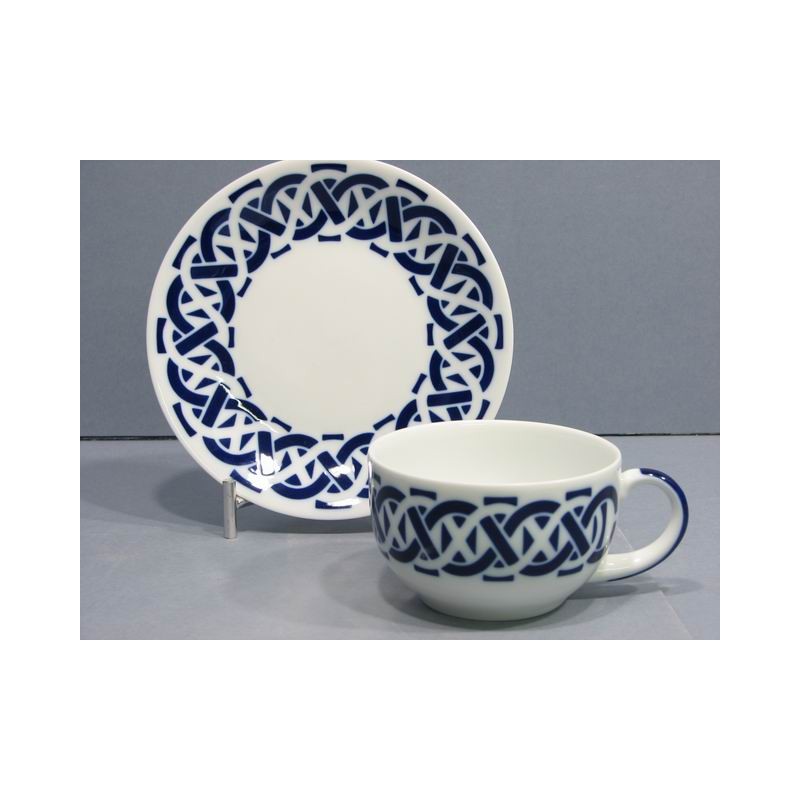 Taza desayuno c/plato encadrelado