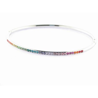 Lotus Pulsera Aro Acero Piedras