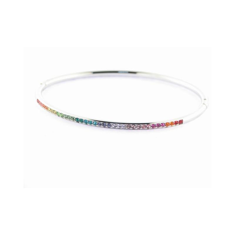 Lotus Pulsera Aro Acero Piedras