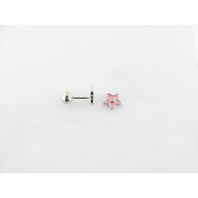 Pendientes infantiles plata esmalte