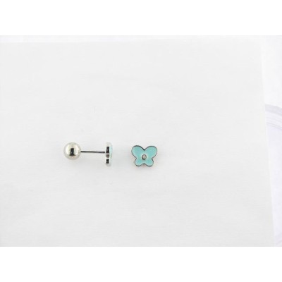 Pendientes infantiles plata esmalte