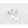Pendientes plata perla circonitas