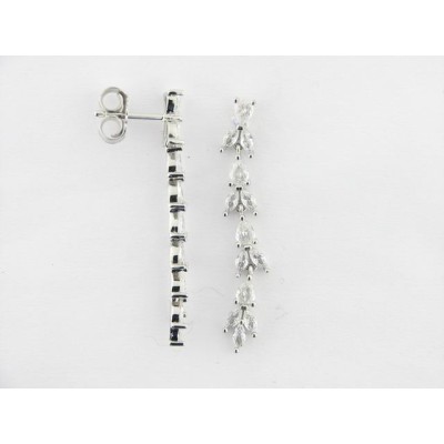 Pendientes plata piedras