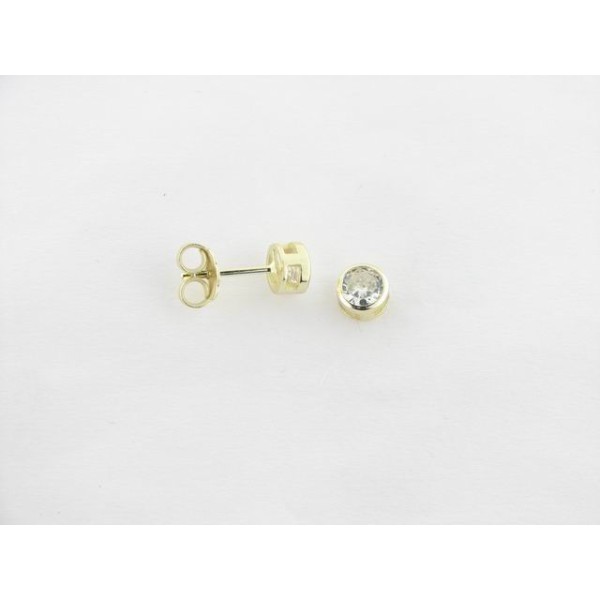 Pendientes plata chapada circonita