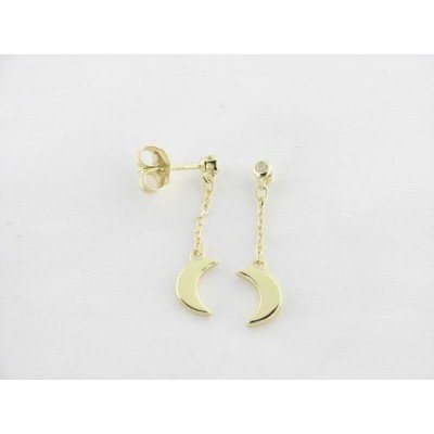 Pendientes plata chapada circonita