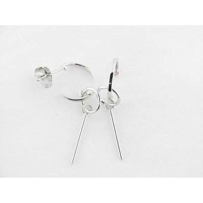 Pendientes aro plata