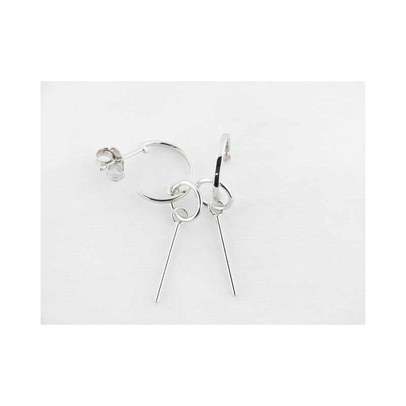 Pendientes aro plata
