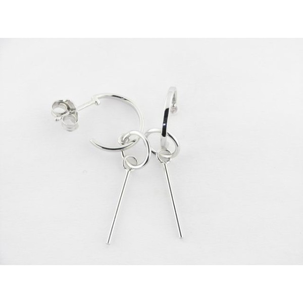Pendientes aro plata