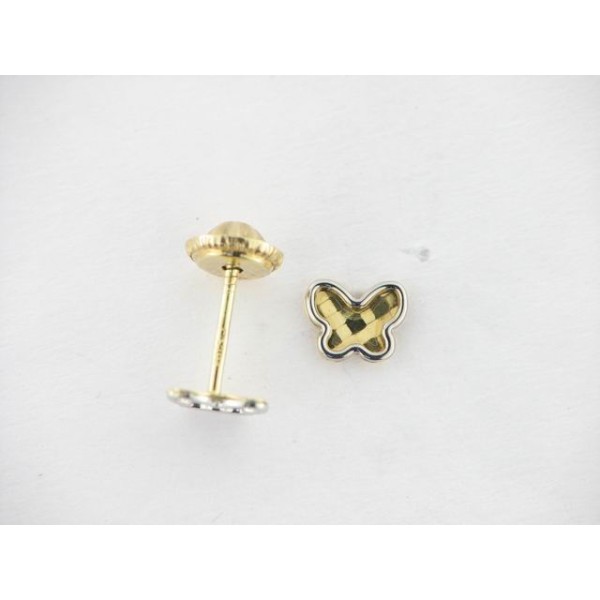 Pendientes Oro Bicolor