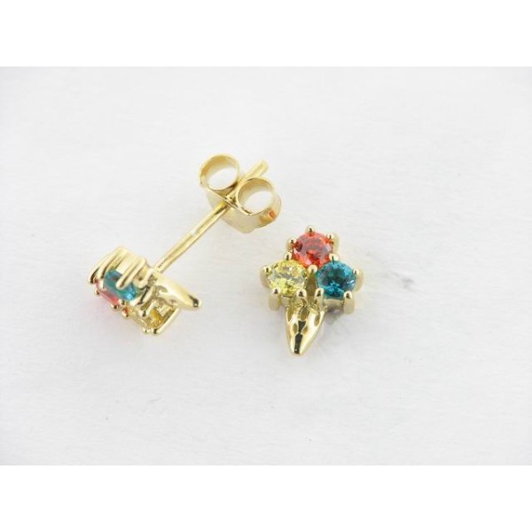 Pendientes Plata Chapada Piedras