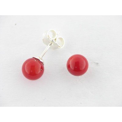 Pendientes Plata Coral