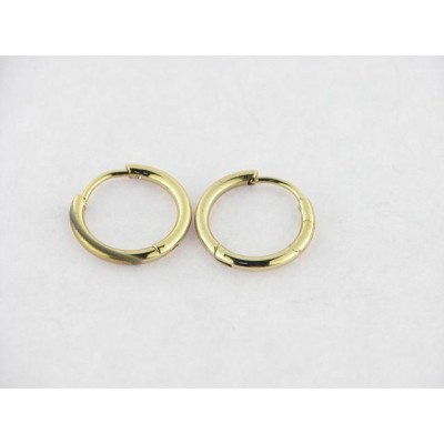 Pendientes Aro Acero Chapado