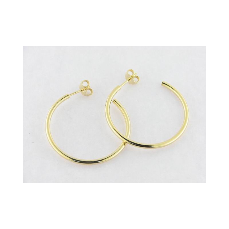 Naiomy Pendientes Aro Plata Dorada