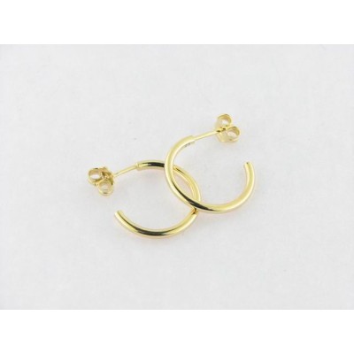 Naiomy Pendientes Aro Plata Dorada