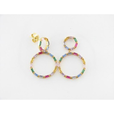 Viceroy Pendientes Plata Chapada Circonitas