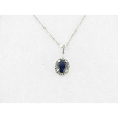 Naiomy Colgante Plata Piedra Con Cadena