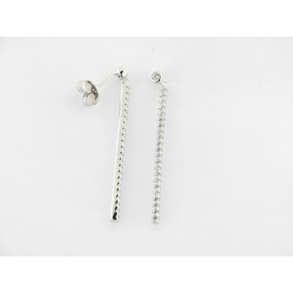 Naiomy Pendientes Plata Piedras