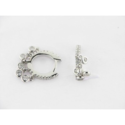 Pendientes Aro Plata Piedras