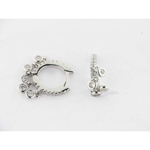 Pendientes Aro Plata Piedras