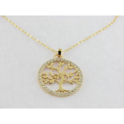 Lotus Plata Colgante Chapado Con Cadena