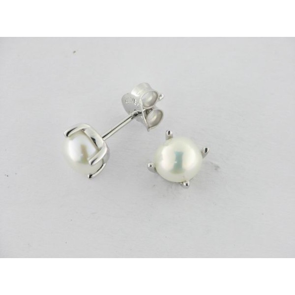 Lotus Pendientes Plata Perla