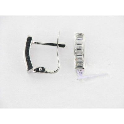 Pendientes Oro Blanco Piedras