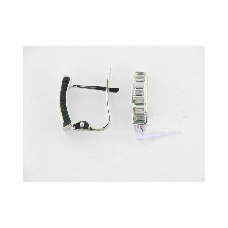 Pendientes Oro Blanco Piedras