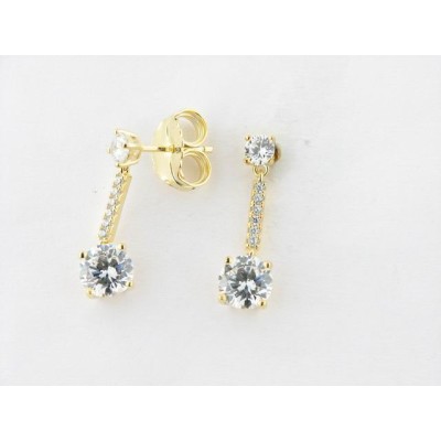 Camaleoni Pendientes Plata Chapada Piedras