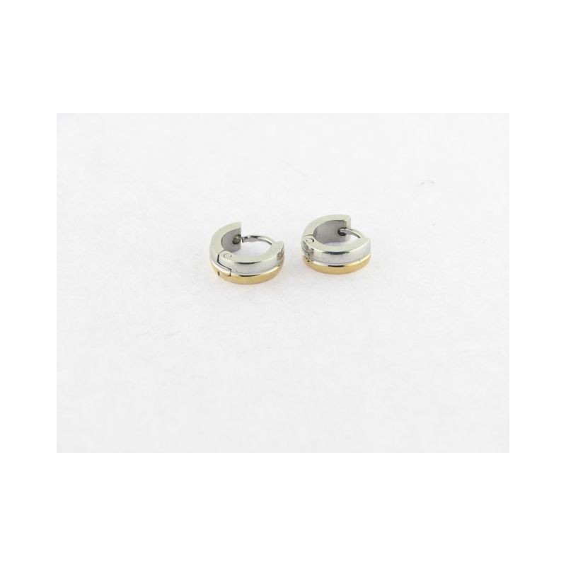 Pendientes Aro Acero Bicolor